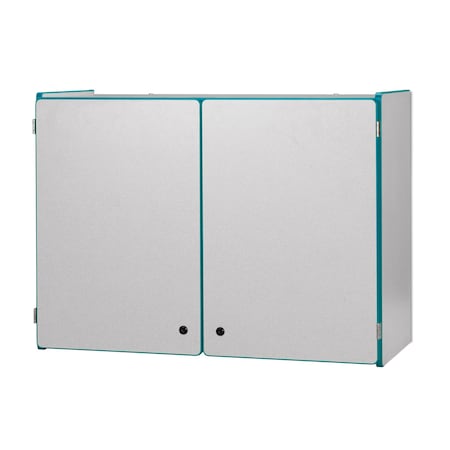 Jonti-Craft Rainbow Accents Lockable Wall Cabinet, Teal 0945JC005